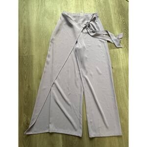 Halara Flex High Waisted Tie Side Wide Leg Work Pants, Size Small, Lavender